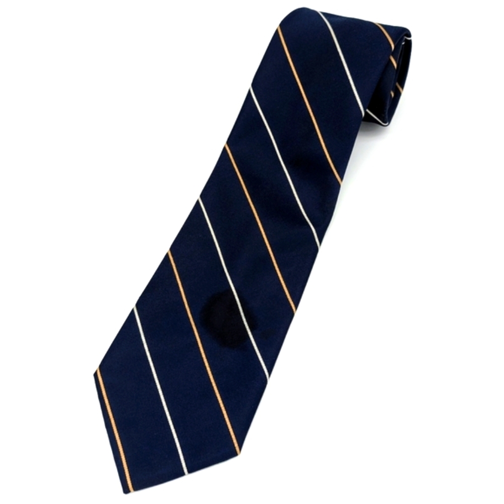 Vintage Don Loper Beverly Hills Blue with Gold /White Stripes Classic Tie